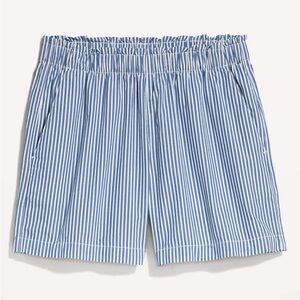 High-Waisted Striped Pull-On Shorts — 5-inch Inseam